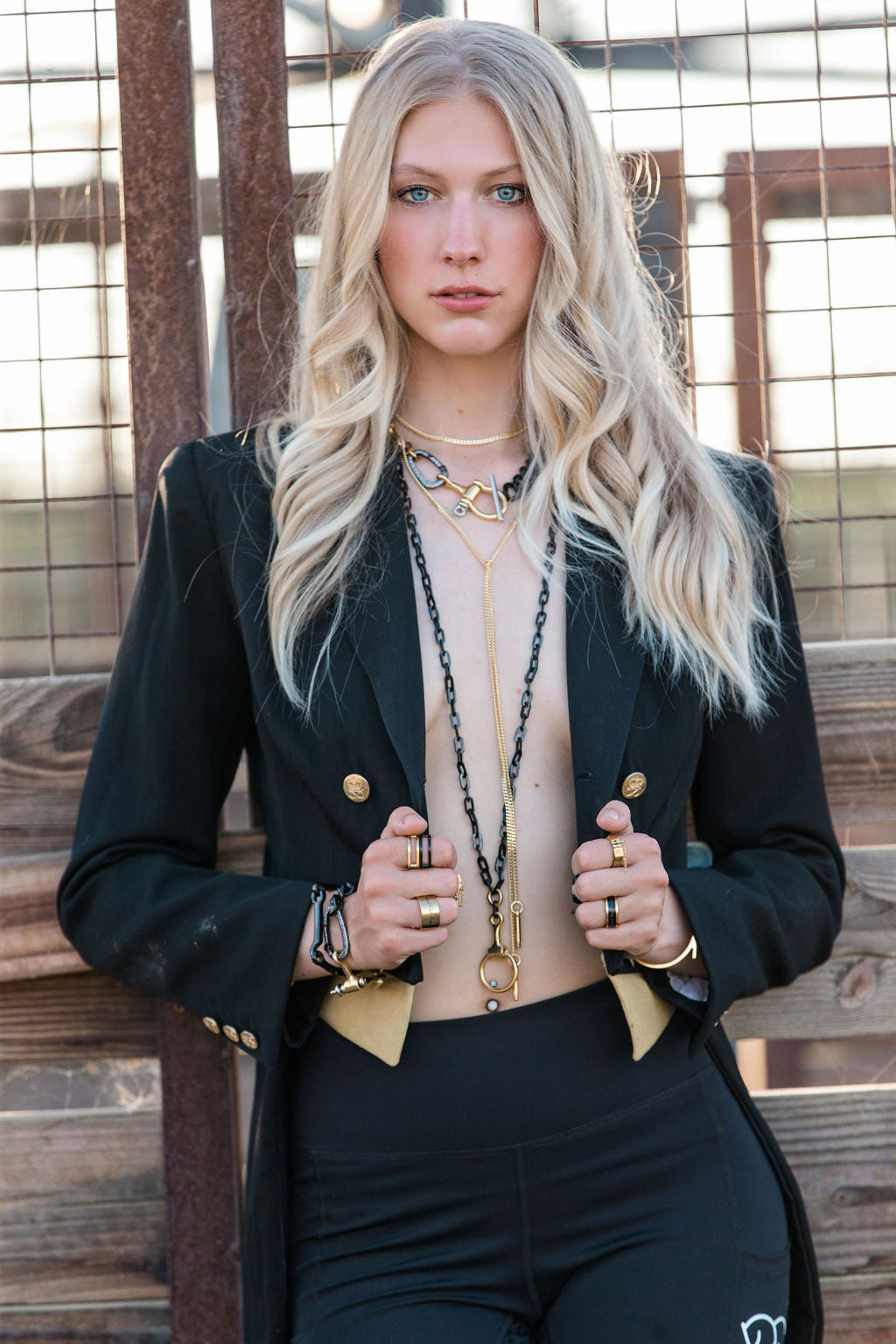 VALEGRO No.7 NECKLACE  | black & gold  - AtelierCG™