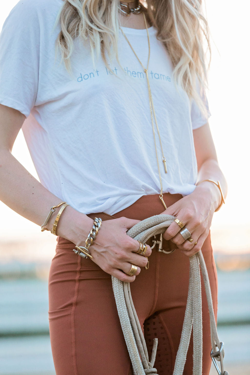 DERBY LARIAT NECKLACE  - GOLD - AtelierCG™