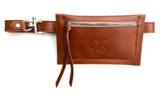MARENGO CLUTCH | Red dun | Leather Waist Bag | Hip Bag | Equestrian Leather Pouch - AtelierCG™