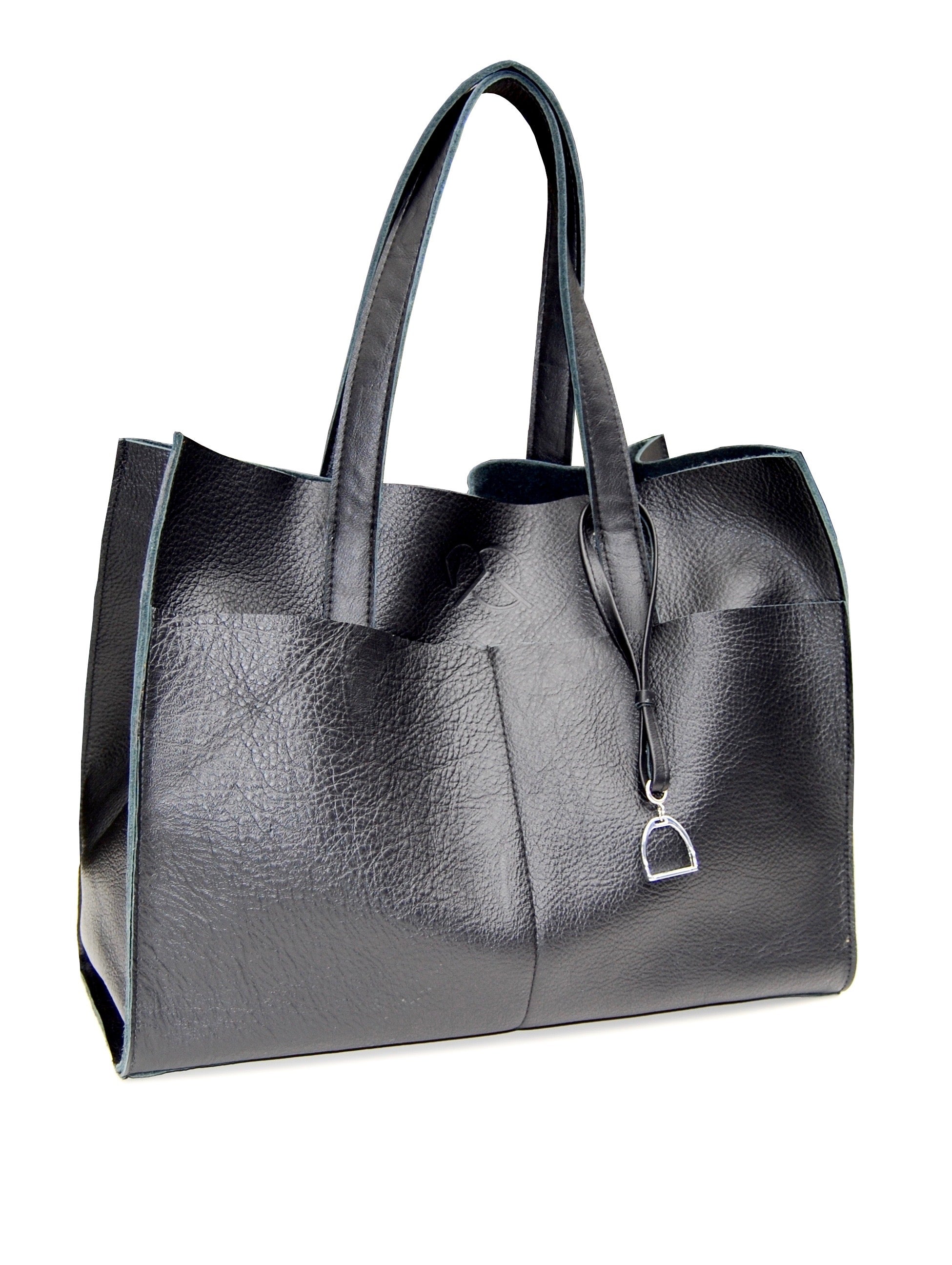 MARWARI TOTE in black | Equestrian Handbags | Leather Tote Bags - AtelierCG™
