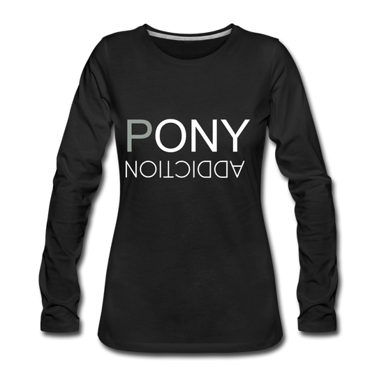 PONY ADDICTION - LONG SLEEVE TEE - black