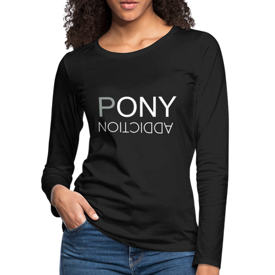 PONY ADDICTION - LONG SLEEVE TEE - black